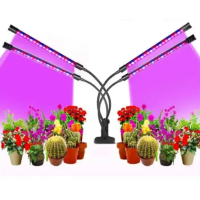 Фітолампа USB LED для рослин із прищіпкою — світильник на 4 лампи для росту розсади, орхідей і кімнатних квітів