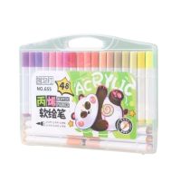 Набір акрилових маркерів Water Color Pen 48 шт — пігментні фломастери для творчості та малювання у кейсі