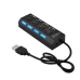 USB 3.0 Hub на 4 порти з вимикачами для кожного та світловою індикацією Grand 1TB до 5 Гбіт/с