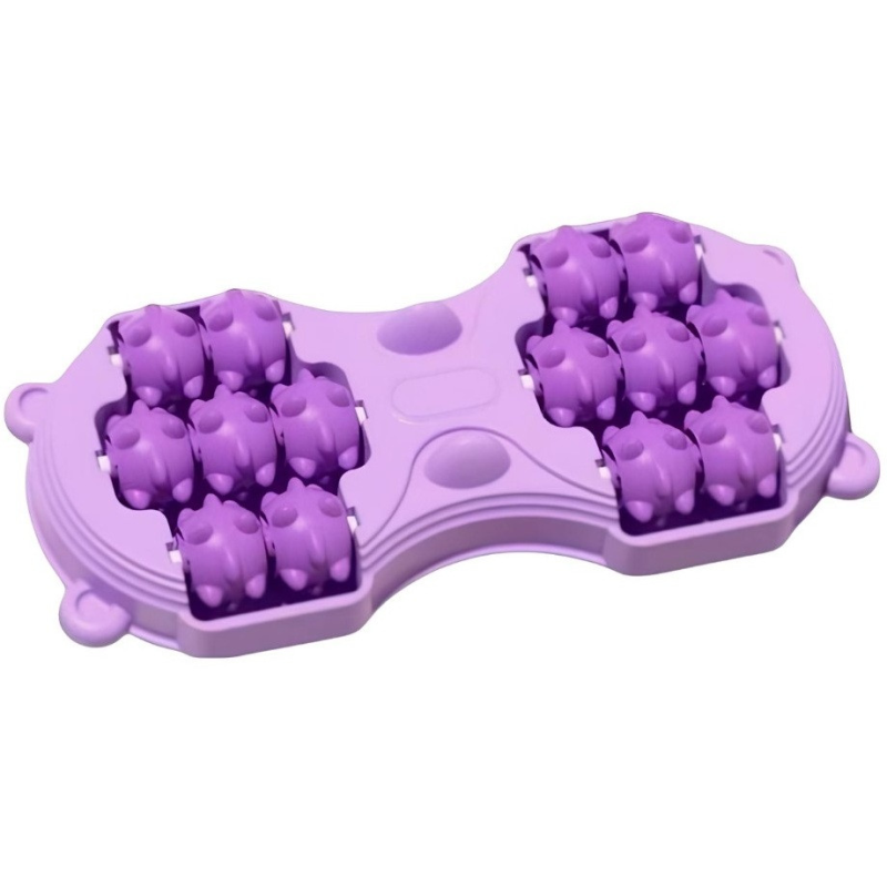 Масажер для ніг і стоп Foot Massager з роликами, механічний, для домашнього релаксу та зняття втоми Фіолетовий