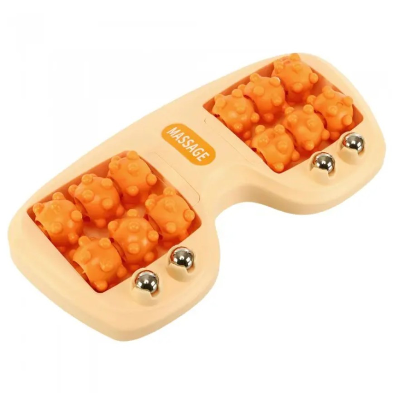 Механічний масажер для ніг Foot Massager з магнітними роликами — розслаблення, зняття втоми, догляд за стопами Помарачевий