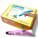 3D ручка для малювання PEN-2 з екраном LCD, Рожева 3Д ручка провідна від мережі 9 м в комплекті