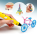 Ручка для 3D малювання PEN-2 з екраном LCD із пластиком та трафаретами 3Д ручка провідна від мережі 9 м пластика Жовта