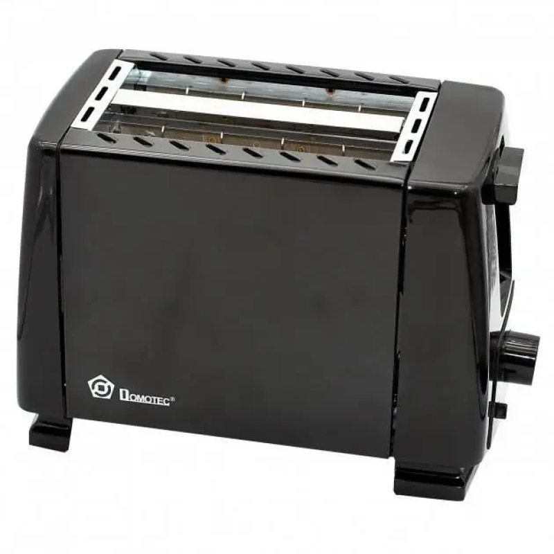 Тостер електричний Domotec 650 Вт з 6 рівнями обсмажування, 21,5×17×10,5 см, функція автопідйому та рівномірного підсмаження