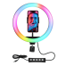 Кільцева RGB лампа 33 см з тримачем для телефону — селфі-лампа для професійного освітлення