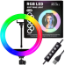 Кільцева RGB лампа 33 см з тримачем для телефону — селфі-лампа для професійного освітлення