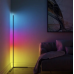 Підлогова RGB лампа 1.4 м FLORLAMP — кутовий LED торшер із пультом, регульована яскравість, світильник для спальні