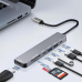 USB-хаб концентратор 7 в 1 з PD заряджанням Type-C, USB 3.0, HDMI, TF та Micro SD для MacBook та смартфона