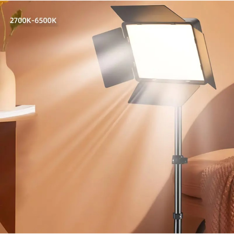 Світлодіодна лампа-панель Camera Light RL-900 для фото та відео з пультом, регулюванням температури 2700K–6500K, 23×16 см